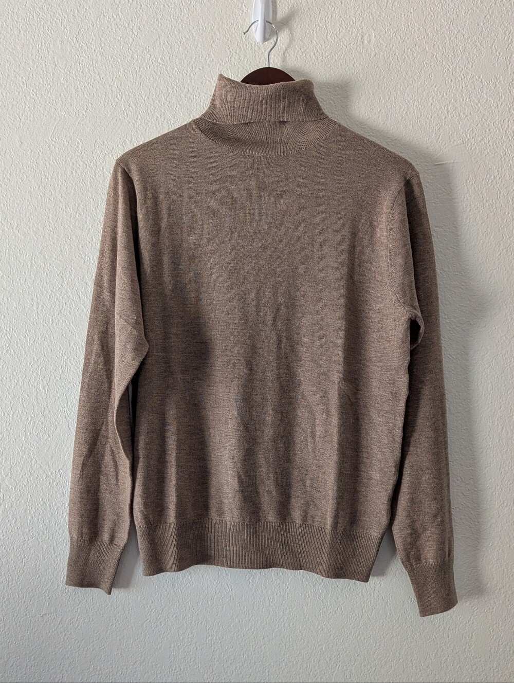 Women's Italian Cashmere Wool Long Sleeve Turtleneck Sweater Size L